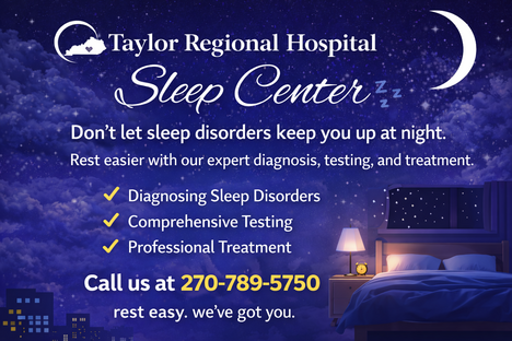 Taylor Regional Hospital Sleep Center
Call us at 270-789-5750
